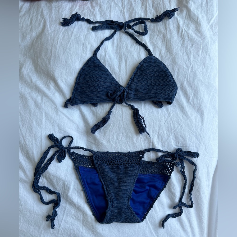 Beauty and the beach Crochet Bikini Top and Bottom Set
